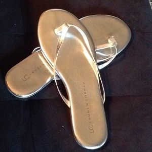 LC Lauren Conrad sandals, size 7, silver, new